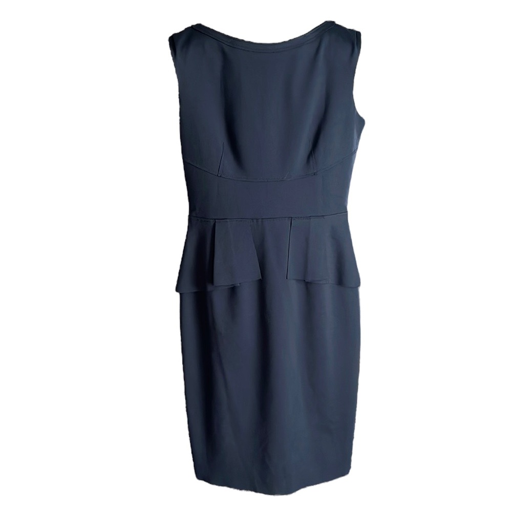 Elie Tahari - Blue Aviva Cutwork Peplum Dress